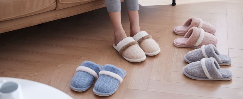 Cozy Slippers for Women Indoor and Outdoor Fuzzy House Shoes with Memory Foam Anti-Skid Sole Gifts for Women Mom Ladies