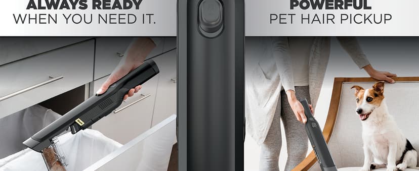 Shark WANDVAC Cordless Hand Vac, Lightweight, Versatile and Portable at 1.4 lbs., Powerful Suction for Pet Hair, Charging Dock, One-Touch Empty for Car & Home, Duster Crevice Tool, Black, WV201BK