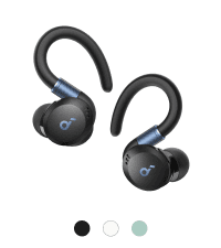 Soundcore Sport X20 by Anker, True-Wireless Workout Earbuds, Rotatable and Extendable Ear Hooks, Noise Cancelling, Deep Bass, IP68 Waterproof, Sweatproof, Dustproof, 48H Play, Sport Earbuds for Gym
