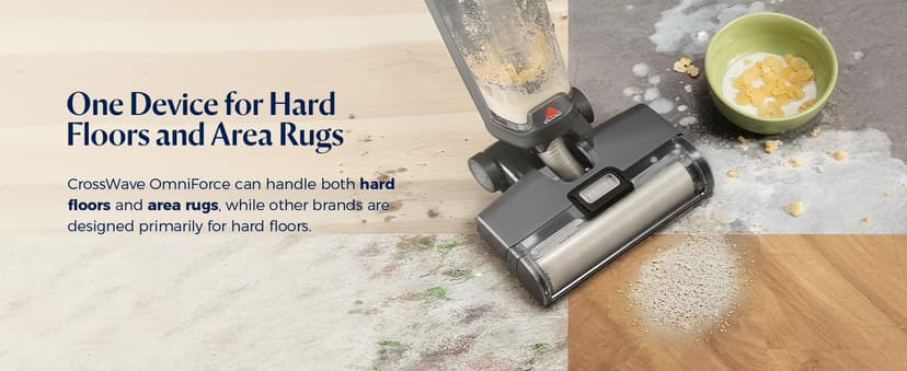 Bissell® CrossWave® OmniForce™ Cordless Multi-Surface Hard Floor Cleaner and Mop, Wet Dry Vacuum with Dedicated Dry Vacuum Mode, 3882