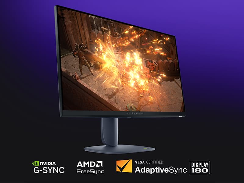 Alienware 27 Gaming Monitor - AW2725DM - 27-inch QHD 180Hz 1ms Display, IPS, NVIDIA G-SYNC, AMD Freesync, VESA AdaptiveSync.