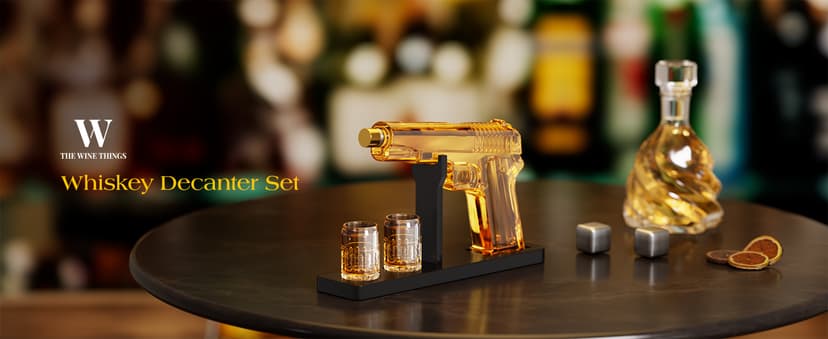 Gifts for Men Dad, Whiskey Decanter Set with 2 Glasses, Unique Gift for fathers day, Husband, Boyfriend, Brother, Anniversary Memorial Day Birthday Gift Ideas, Cool Drinking Accessories for Home Bar