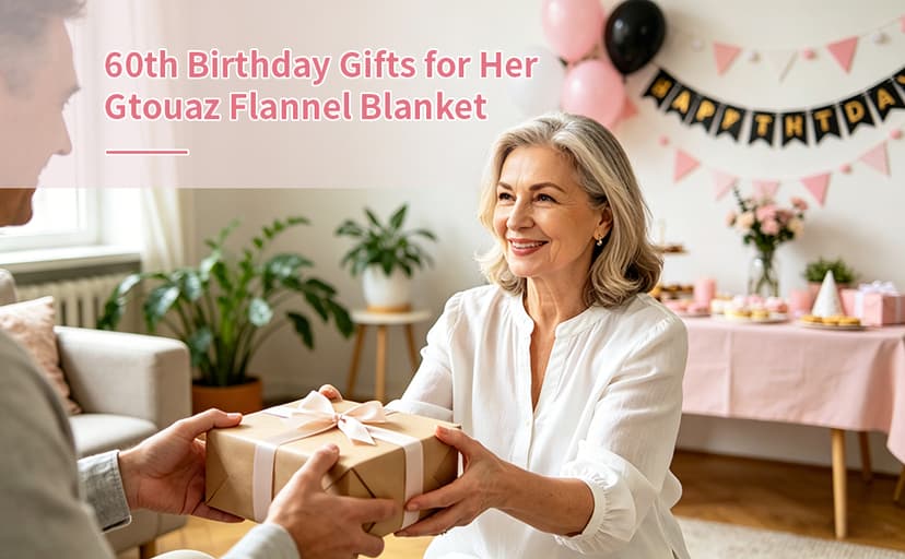 60th Birthday Gifts for Women Throw Blanket 60"x50", Best Gifts for 60 Year Old Woman, 60th Birthday Gift Ideas, 1966 Birthday Gift for Women, 60 Year Old Party Favors/Decorations for Woman B0CQR5HB89