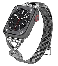 Original Stainless Steel Milanese Loop Compatible with Apple Watch Band 38mm 40mm 41mm 42mm 44mm 45mm 46mm 49mm, Magnetic Clasp Band for iWatch Series 11 10 9 8 7 6 5 4, SE 3 2 1 Ultra3 2, Women & Men