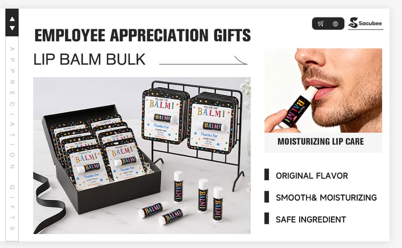Christmas Employee Teacher Appreciation Lip Balm, You're the Balm, Christmas Staff Team Thank You Gift for Women Men Coworker 30 Pack Christmas Employee Teacher Appreciation Gifts Bulk Lip Balm B0CG9L7HTQ