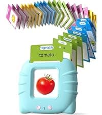 Montessori Language Learning Toys with 224 Words, Pocket Speech Therapy Toys, Sensory Learning Kit, Educational Toys for Kids Airbition Talking Flash Cards for Toddlers Ages 1‑4,224 Words English Blue B0CRYJB6GK