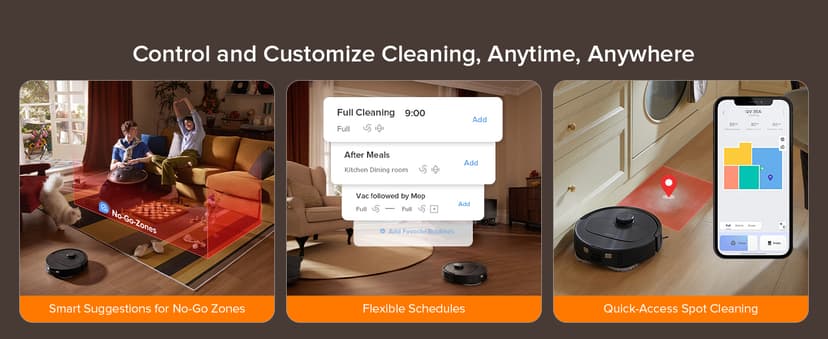 roborock Qrevo Series Robot Vacuum and Mop, 8000Pa Suction, Upgraded from Qrevo S, Anti-Tangle Brushes, Smart Obstacle Avoidance, Auto Mop Washing, All-in-One Dock, 200RPM Spinning Mops, Black(QV 35A)