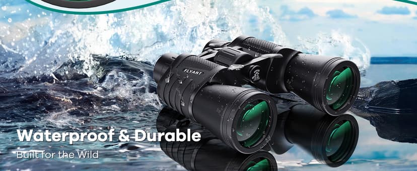 20x50 High Powered Binoculars for Adults, Waterproof Compact Binoculars with Low Light Vision for Bird Watching Hunting Camping Travel Cruise Hiking Sports Stargazing, Christmas Birthday Gifts for Men