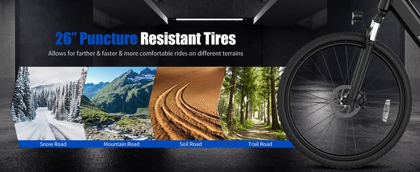 Electric Bike for Adults, 1000W Peak Motor, 60 Miles 22Mph Electric Bike, 26" Commuter E Bikes with 48V Built-in Removable Battery, Step-Thru Ebike, Adjustable Stem, 7-Speed & Front Suspension