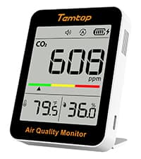 Temtop CO2 Monitor Indoor air Quality Monitor Portable CO2 Meter, CO2, Temperature, Humidity Home, Office or School