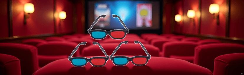 3Pcs Red and Blue 3D Glasses Universal TV Movie Dimensional Video Frame 3D Glasses DVD Game Glass 3D Style Glasses for 3D Movies Games, 3D Viewing Glasses, Televisions and Video