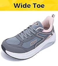 AOV Women Arch Support Walking Shoes Orthotic Sneakers for Plantar Fasciitis Foot and Heel Pain Relief Tennis Shoes
