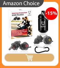 Motorcycle Ear Plugs for Wind Noise Reduction, Keep Comms Clear, Comfort Under Helmet & Prevent Hearing Damage, Noise Canceling 25 dB, Reusable Earplugs for Motorbike, Touring, Racing, Shooting