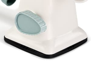 KEOUKE Rotary Ice Shaver Manual White - Stainless Steel Blade, Quick Labor-Saving Handle, Safe Stable Suction Base, Home Using Snow Cone Machine for All Ice Cubes