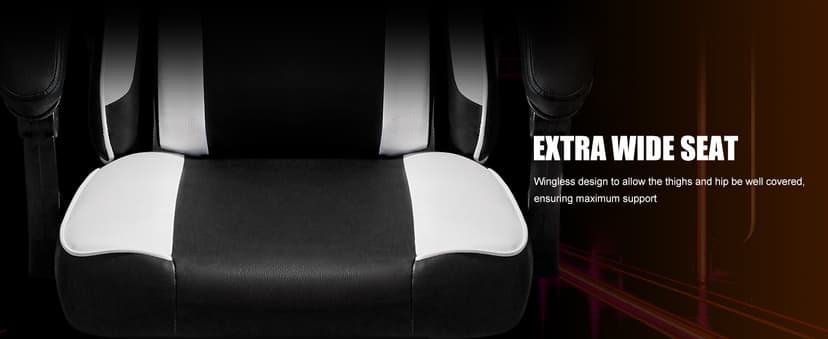 Gaming Chair with Footrest, Reclining Video Game Chairs for Adults with Lumbar Support, Linkage Armrests, Ergonomic Computer Chair for Gaming or Office, PU Black-White