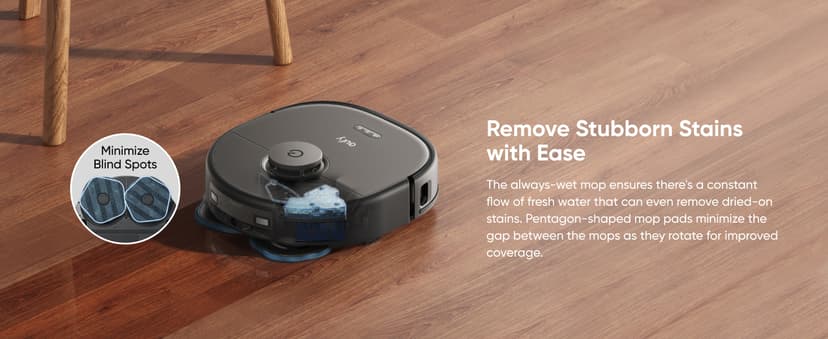 eufy X10 Pro Omni Robot Vacuum and Mop Combo, Incredible Suction, Dual Mops with 12 mm Auto-Lift and Carpet Detection, AI Obstacle Avoidance, Auto Mop Washing&Drying, Self-Emptying, Self-Refilling
