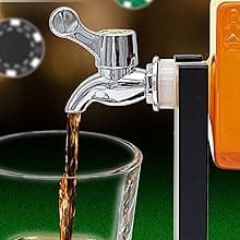 Poker Whiskey Decanter Sets for Men, 27oz Whiskey Decanter Set with Tray, Spout & Stones,Casino Liquor Decanter Dispenser Decanters for Alcohol Tequila Decanter Bourbon Gifts for Men Dad Him Husband