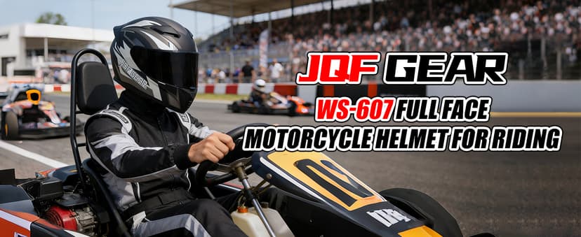 Full Face Motorcycle Helmet WS-607 DOT Approved Motorbike Racing Street Bike Helmets for Adults with Visor