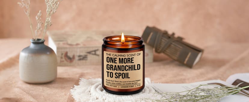 Miracu One More Grandchild Candle, Pregnancy Announcement for Grandparents, Baby Announcements Ideas, Pregnancy Reveal to Parents, Funny 2nd, Second Baby, Grandparents Again Gifts for Grandma Grandpa