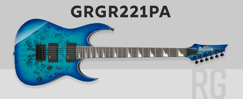 Ibanez GIO GRGR221PA Electric Guitar - Aqua Burst