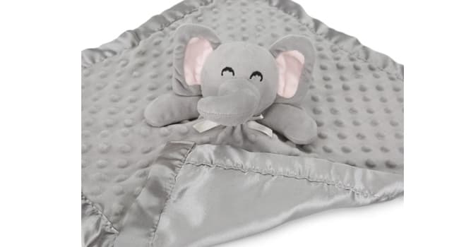 Pro Goleem Elephant Security Blanket, Soft Lovey Unisex Lovie Baby Gifts for Boys and Girls Snuggle Toy Stuffed Animal Newborn Essentials and Items Grey 16 Inch