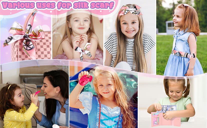 32Pcs Role Play Set with Handbag, Water Bottle, Scarf, Pretend Makeup, Birthday Gifts, Mom-Daughter Bonding, Multi-Scene Play Oisacirg Play Purse with Watch, Phone, Pretend Play Toys for Girls Ages 3-8 B0D7CQGK8X