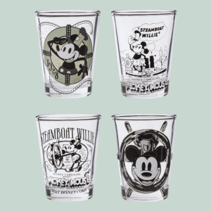 Silver Buffalo Sanrio Hello Kitty Spring Garden Flowers 4 Pack Mini Glass Set, 1.5 Ounces