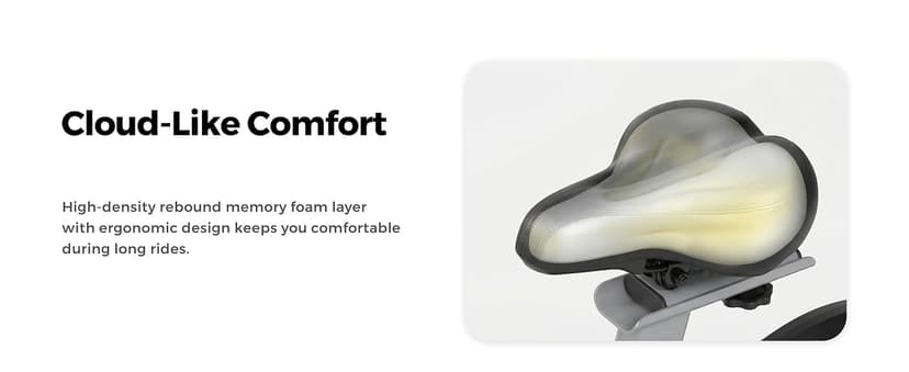 Compact Exercise Bike for Small Spaces, Quiet Rear Flywheel Stationary Bike for Home, 7-Level Lever Resistance, Soft Seat Indoor Cycling Bike for Petite to Medium Frames (<26dB)