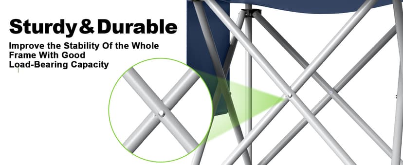 VTOY Portable Camping Chair with Canopy - Folding Chair with Canopy, Durable 600D Oxford Canopy Chair for Camping, Beach, Picnics, Fishing & Sports