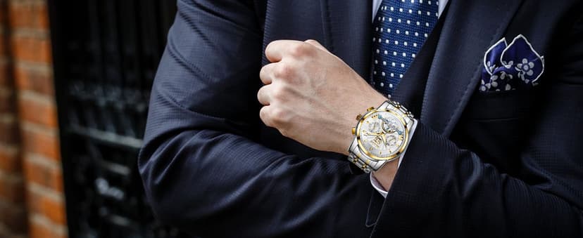 OLEVS Men Automatic Watch Stainless Steel Skeleton Mechanical Date Calendar Luxury Classic Business Waterproof Luminous Wrist Watches