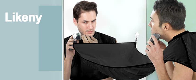 Beard Bib Beard Apron Gifts for Men Dad Fathers Day Anniversary Valentines Day Stocking Stuffers Christmas Gifts for Him Boyfriend Husband From Daughter Son Beard Trimming Catcher Bib Black