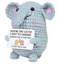 OASSIE Christmas Thank You Gifts for Women Friends - Thank You for Being A Friend Emotional Support Crochet Tulip with Card - Birthday Gifts for Women Friendship, Friend Gift for Coworker Sister