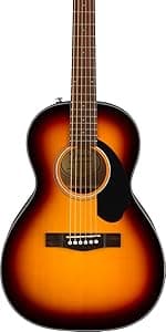 Fender Acoustic Guitar, with 2-Year Warranty, CD-60 Dreadnought V3 Classic Design with Rounded Walnut Fingerboard and Alloy Steel Strings, Glossed Black Finish, Spruce Top, Includes Hard-Shell Case