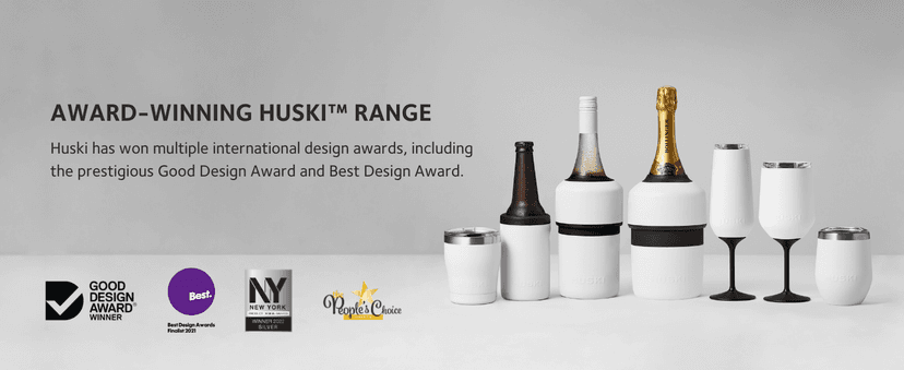 Huski Wine Tumbler 2.0 | NEW | Award-winning Design with Detachable Stem | Premium Stainless Steel Wine Glass with Lid | Triple Insulated Tumbler | 12oz Capacity | Great Gift (Champagne)