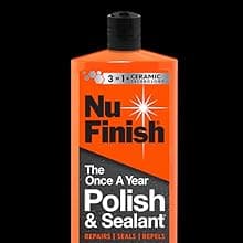 Nu Finish Once a Year Polish and Sealant, Car Polish and Paint Sealant with 3-in-1 Ceramic Technology to Repair, Seal and Repel, 16 fl oz Bottle