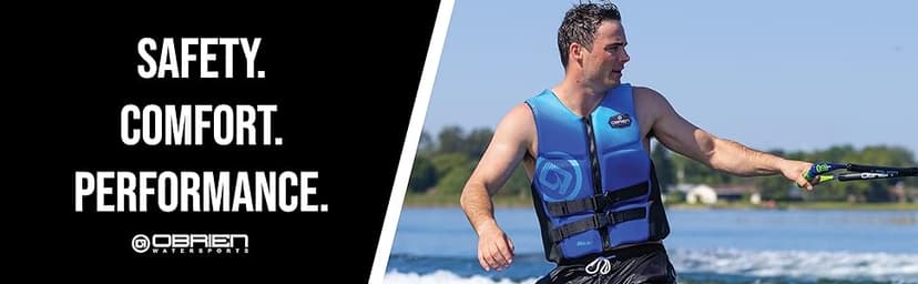 O'Brien Men's Flex V-Back Life Jacket - US Coast Guard Approved Level 70 Buoyancy - Water Sports Activity Including Boating, Paddle, Skiing, Surfing & Swimming