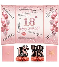 18th Birthday Card, 18th Birthday Decorations for Girls Boys, 18th Birthday Gifts for Son Daughter, Back in 2007 Birthday Card, Black Gold