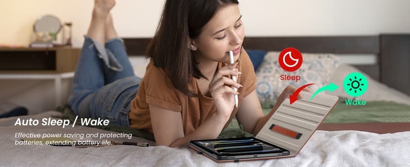 ZtotopCases for iPad Pro 12.9 6th/5th/4th/3rd Generation Case 2022/2021/2020/2018, Premium PU Leather Folio Cover, Auto Wake/Sleep, Multi Viewing Angles, Supports Pencil Pro and Touch ID, Brown