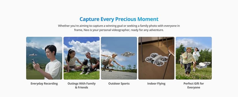 DJI Neo Three-Battery Combo, Mini Drone 4K UHD Camera for Adults, 135g Self Flying Drone That Follows You, Palm Takeoff, Subject Tracking, QuickShots, Stabilized Video (Controller-Free)