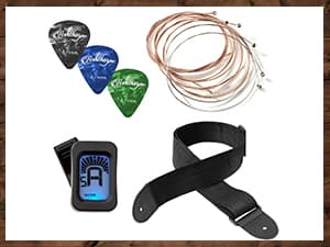 Ashthorpe 38-inch Beginner Acoustic Guitar Package (Black), Basic Starter Kit w/Gig Bag, Strings, Strap, Tuner, Pitch Pipe, Picks