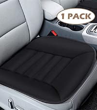 MYFAMIREA Car Seat Cushion Pad 1.2" Thick Comfort Seat Protector for Car Driver Seat Office Chair Home Use Memory Foam Seat Cushion with Non Slip Bottom, 20'' x 18.5'', Black