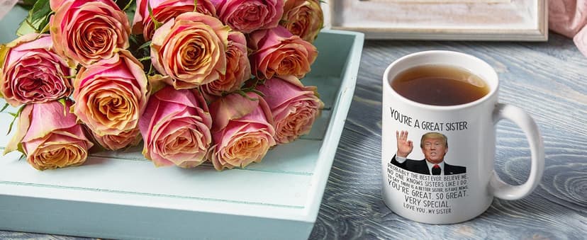Aurahouse You're A Great Sister Mug, Funny Sister Gifts from Sister Brother, Sister Birthday Gifts, Christmas Gifts, Mothers Day Gifts for Sister-in-law, Soul Sister 11 Oz Cup