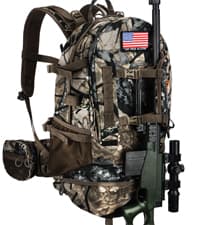 YVLEEN Hunting Backpack, Waterproof Camo Hunting Packs for Men, Durable Large Capacity Hunting Day Pack for Rifle Bow Gun