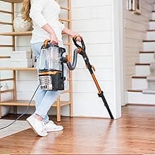 Kenmore DU4080 Featherlite Lift-Up Bagless Upright Vacuum 2-Motor Power Suction Lightweight Carpet Cleaner with HEPA Filter, 2 Cleaning Tools for Pet Hair, Hard Floor, Orange