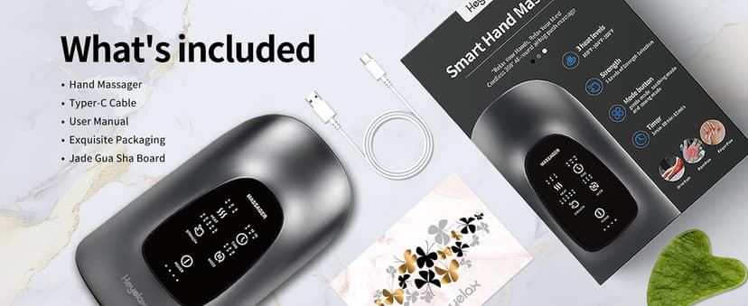 Hand Massager with Heat and Compression for Arthritis and Carpal Tunnel Relief, Finger Wrist Hand Therapy Equipment Pain Relief,Thoughtful Gifts for Women,Man(Gray)