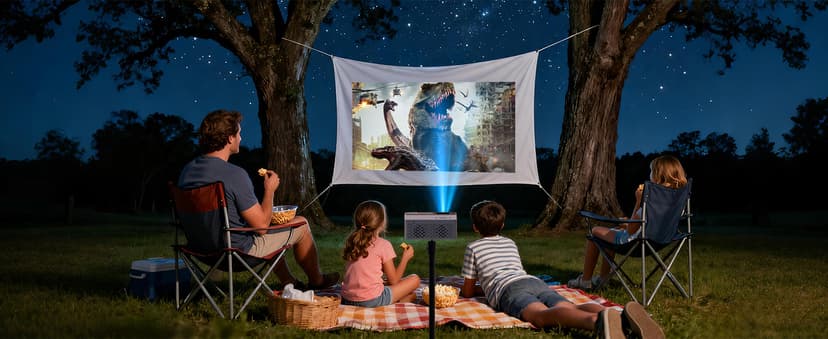 TMY Mini Projector, Upgraded Bluetooth Projector with Screen, 1080P Full HD Portable Projector, Movie Projector Compatible with TV Stick Smartphone/HDMI/USB, indoor & outdoor use