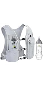 Lightweight Hydration Backpack, Running Backpack with 2L Water Bladder, Hydro Water Daypack for Cycling Hiking Rave for Men Women