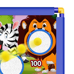 KKONES Shooting Game Toy for Boys - 2 Player Toy Foam Blaster Air Guns, 24 Foam Bullet Balls Popper & Standing Shooting Target, Birthday Gifts for Age 3 4 5 6 7 8 9 10-12 Years Old Kids, Girls