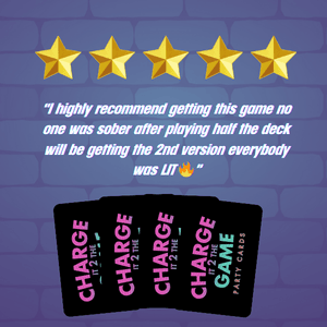 Charge It 2 The Game Drinking Cards – 90-Card Adult Party Game for Bachelorette Parties, 21st Birthdays, and Game Night Fun