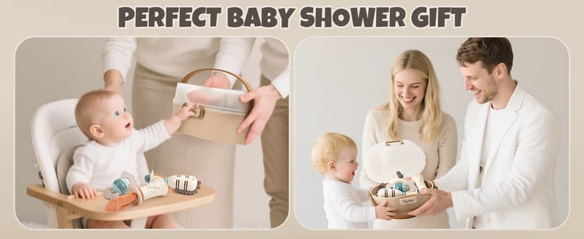 Sensory Toys with Soft Textures, Gentle Sounds & Easy-Grip Shape, Neutral Newborn Gift(10-Pack) Baby Rattles & Teethers Set, Baby Toys 0-6 Months, Teething Toys 3-6 Months B0F62MWKGD